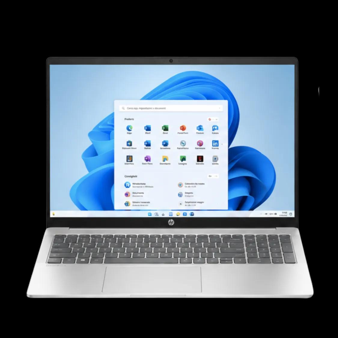 HP Notebook 15-fd1000slx 15,6" Full HD – Intel Core 7 150U – 16GB RAM – 512GB SSD – Windows 11 – Argento – Versione Italiana NUOVO – Silver / Argento