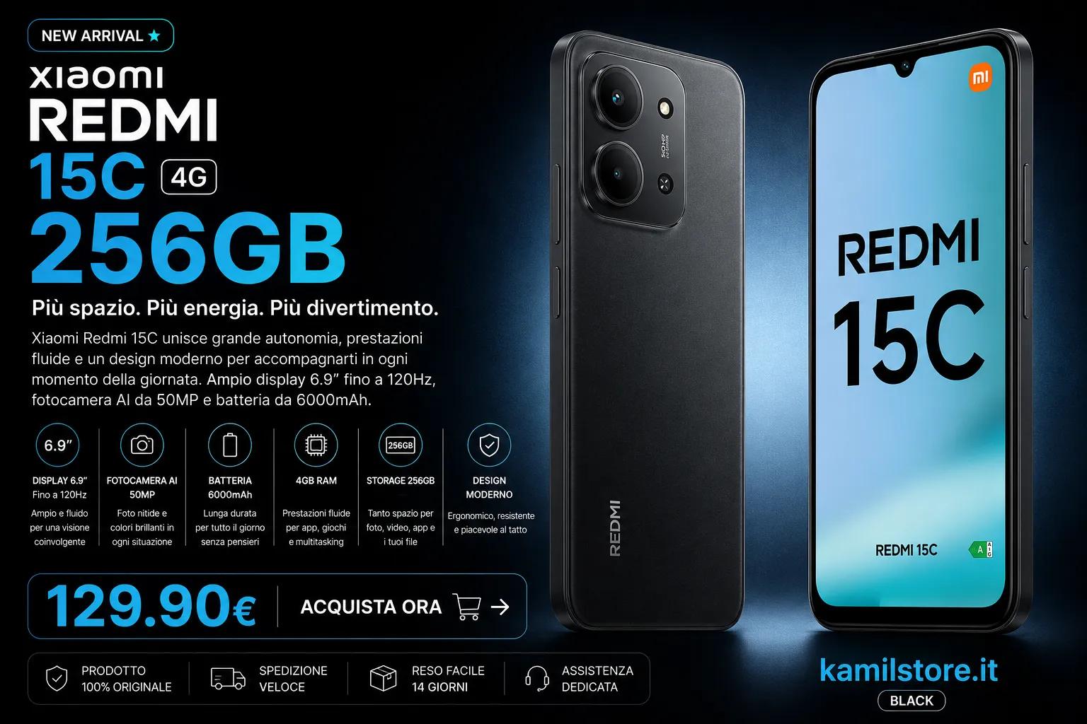 Xiaomi Redmi 15C 256GB: recensione completa, caratteristiche, prezzo e perché conviene acquistarlo nel 2026