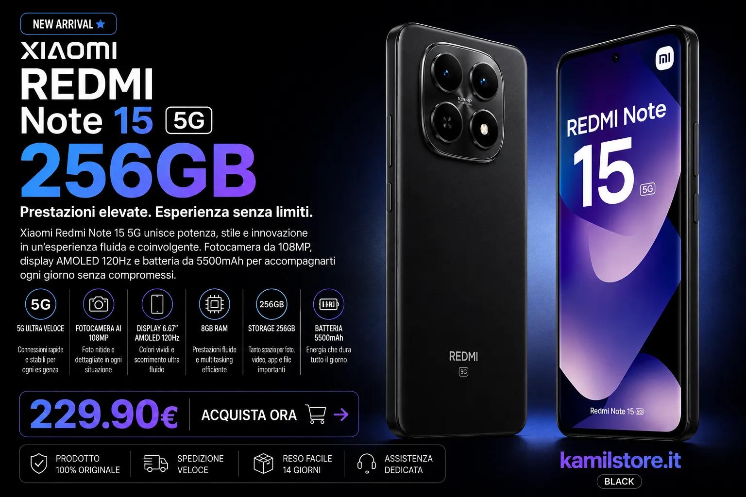 Xiaomi Redmi Note 15 5G 256GB: recensione, caratteristiche, prezzo e scheda tecnica