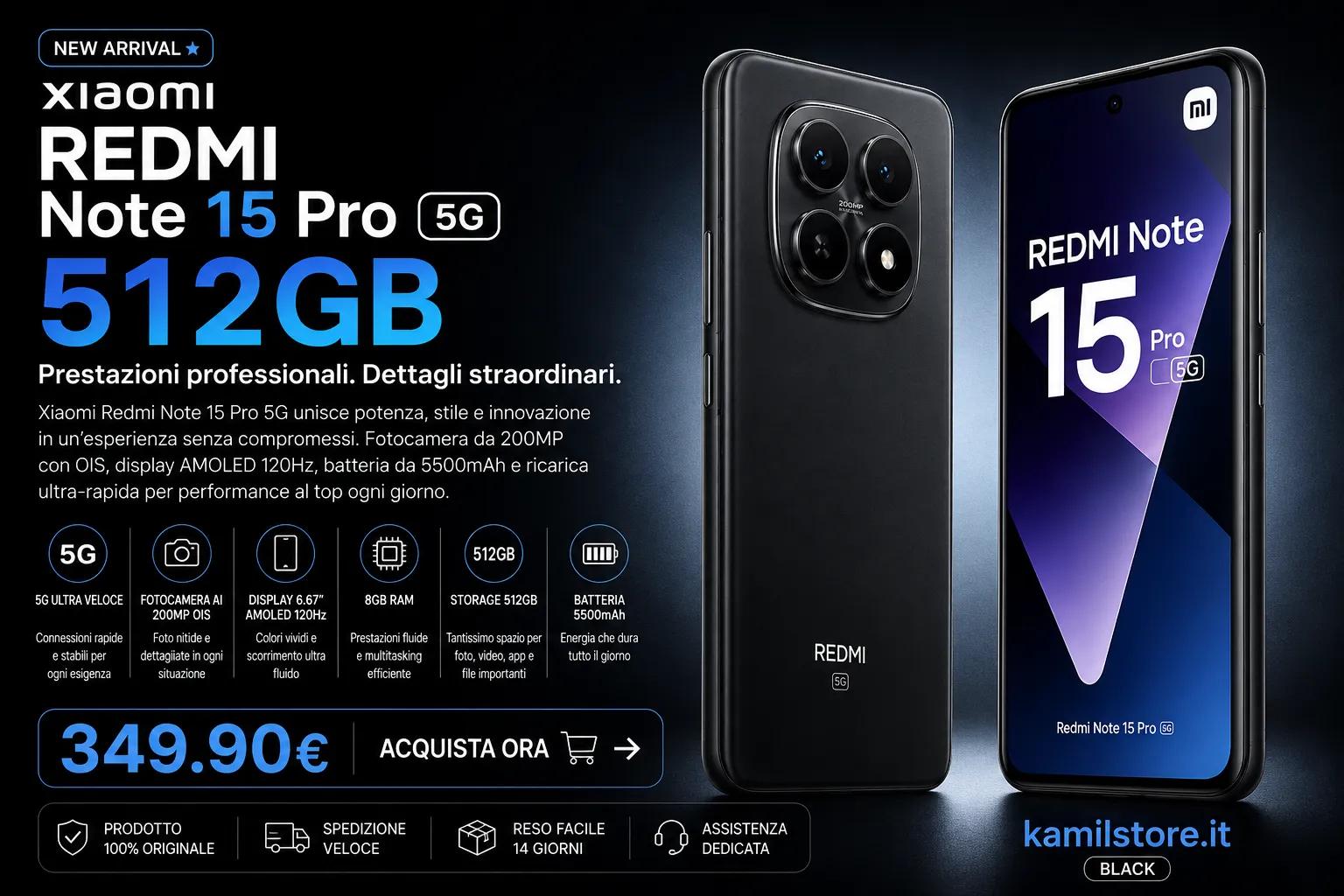 Xiaomi Redmi Note 15 Pro 5G 512GB: recensione, caratteristiche, prezzo e scheda tecnica