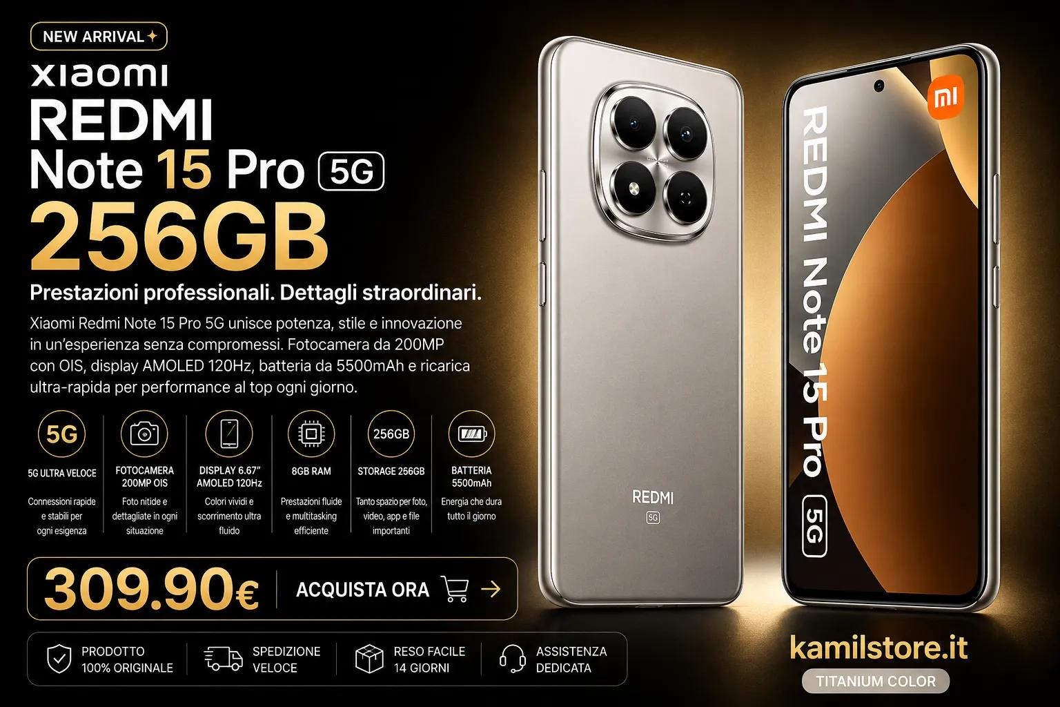 Xiaomi Redmi Note 15 Pro 5G 256GB: recensione, caratteristiche, prezzo e scheda tecnica